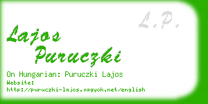 lajos puruczki business card